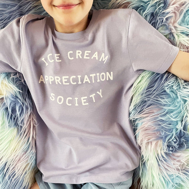 Lavender Ice Cream Appreciation Society Kid's T shirt