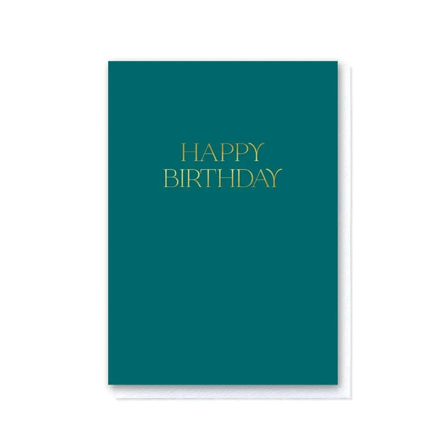 Elegant Teal Birthday Card