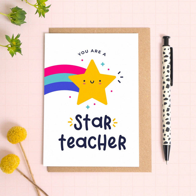Star Teacher Thank You Teacher Card