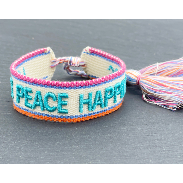 Love, Peace, Happiness Cuff Bracelet