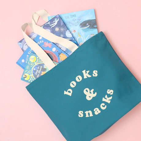 Tropical Blue Books & Snacks Bag