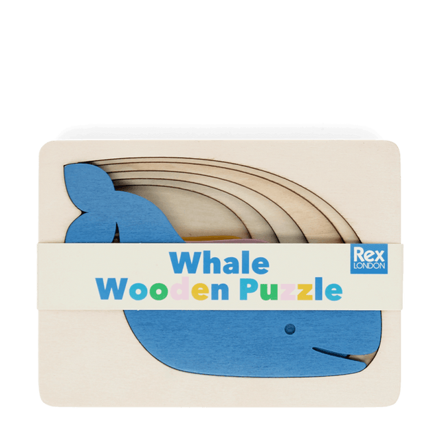 Wooden Layered Puzzle: Whale