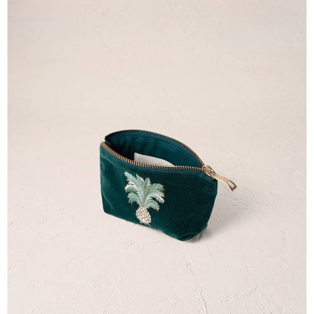 Pineapples Velvet Coin Purse