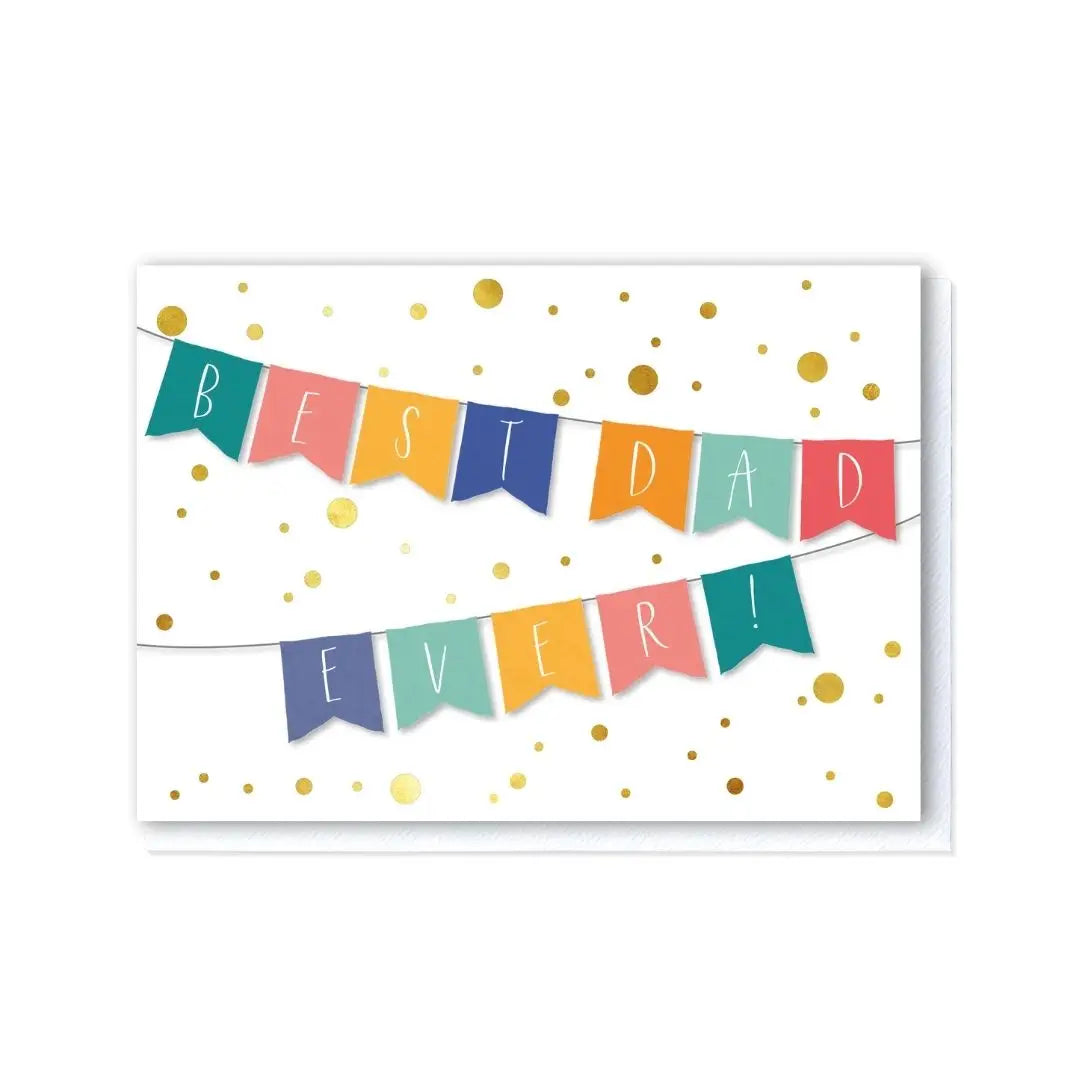 Best Dad Ever Bunting Card