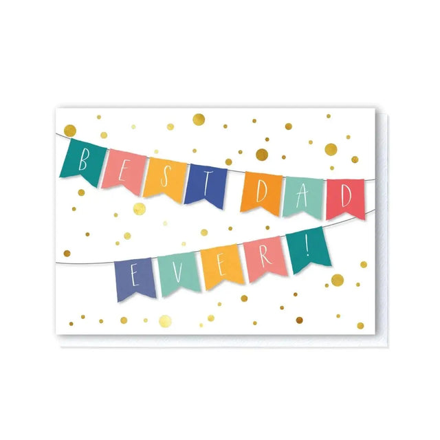 Best Dad Ever Bunting Card