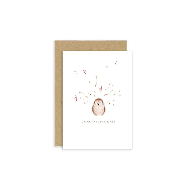 Congratulations Hedgehog Card