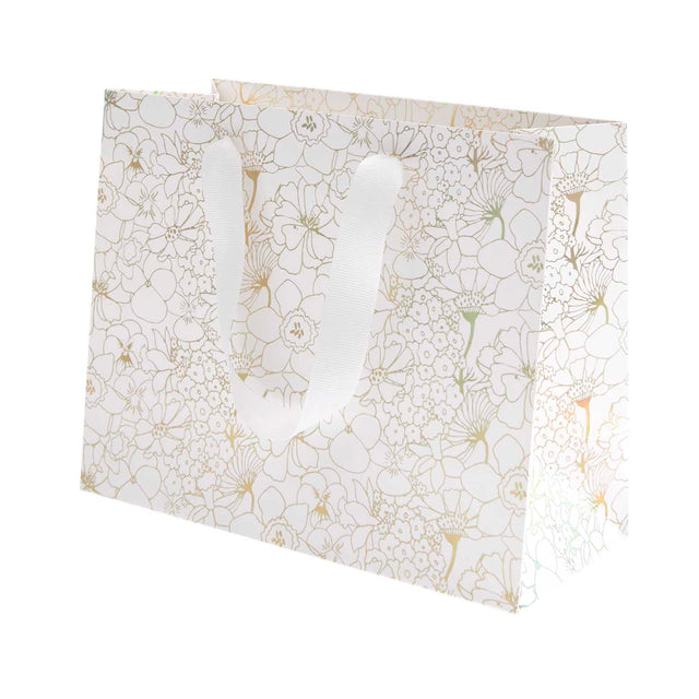 Cream Floral Gift Bag