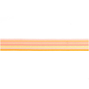 Orange Multi Stripe Woven Ribbon