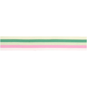 Mint And Pink Multi Stripe Woven Ribbon