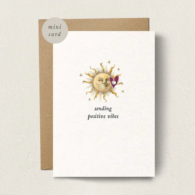 Mini Sun Positive Vibes Card