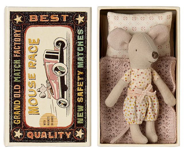 Little Sister Mouse In Matchbox