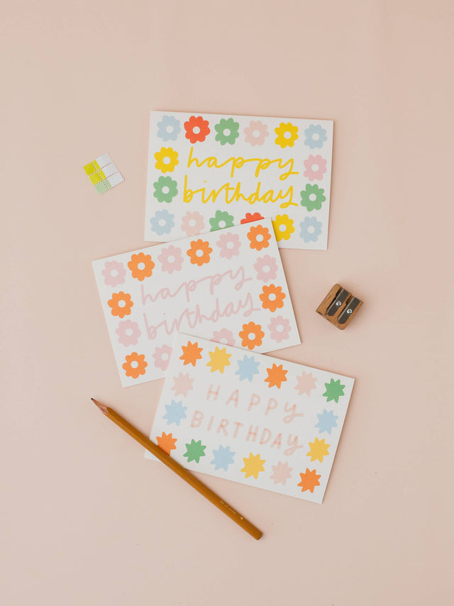 Bright Stars Birthday Card
