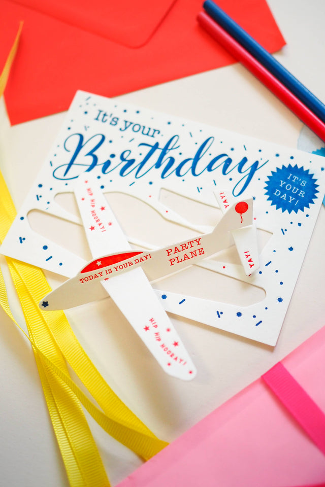 Birthday Plane Pop Out Card