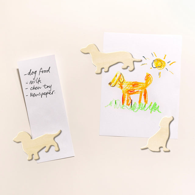 Wooden Dog Magnets