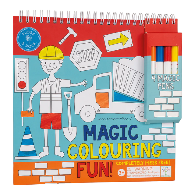 Mess Free Construction Colouring Pad
