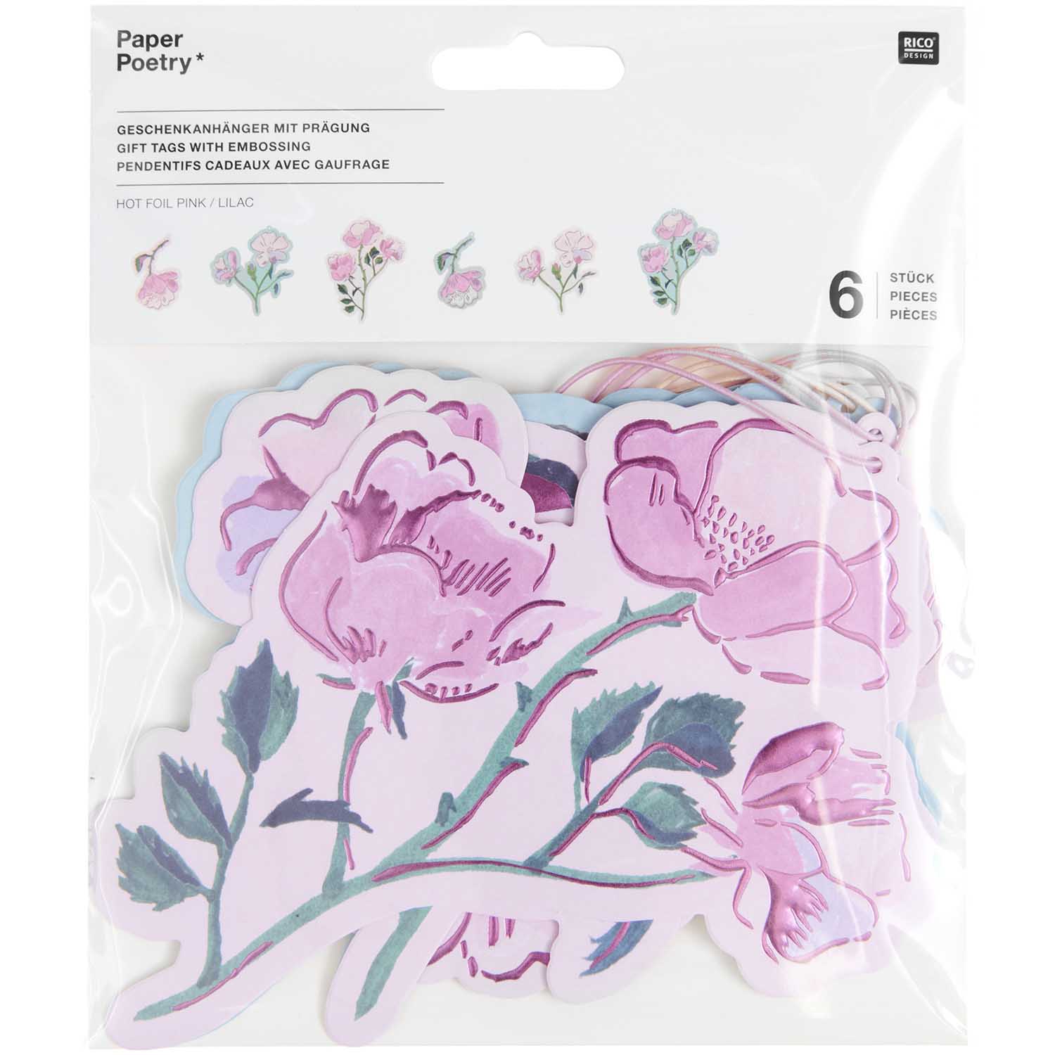 La Vie En Rose Flower Gift Tags