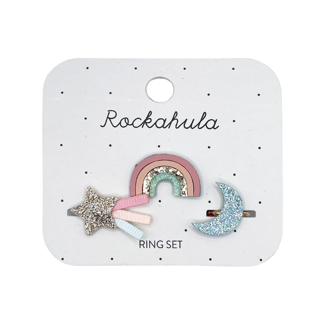 Shimmer Rainbow Ring Set