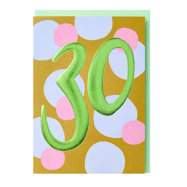 30th Modern Birthday Card
