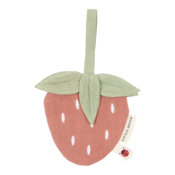 Strawberry Muslin Pacifier Cloth