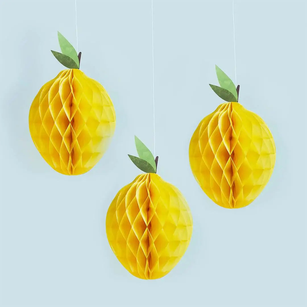 Lemon Honeycomb Decorations