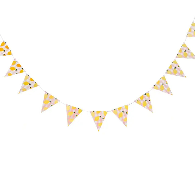 Lemon & Gingham Flag Bunting
