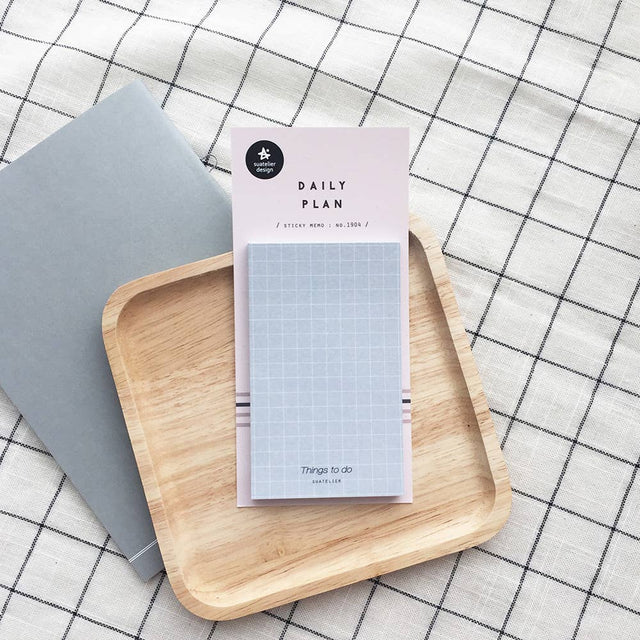 Blue Grid Sticky Notes