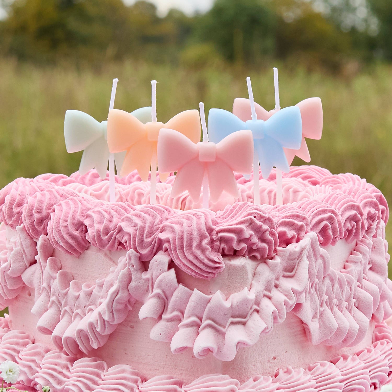 Pastel Bow Candles