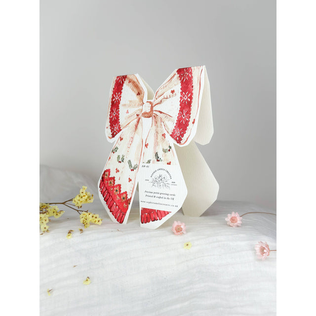 Vintage Festive Bow Card