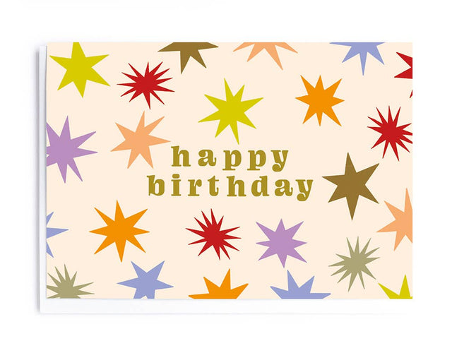 Rainbow Stars Birthday Card