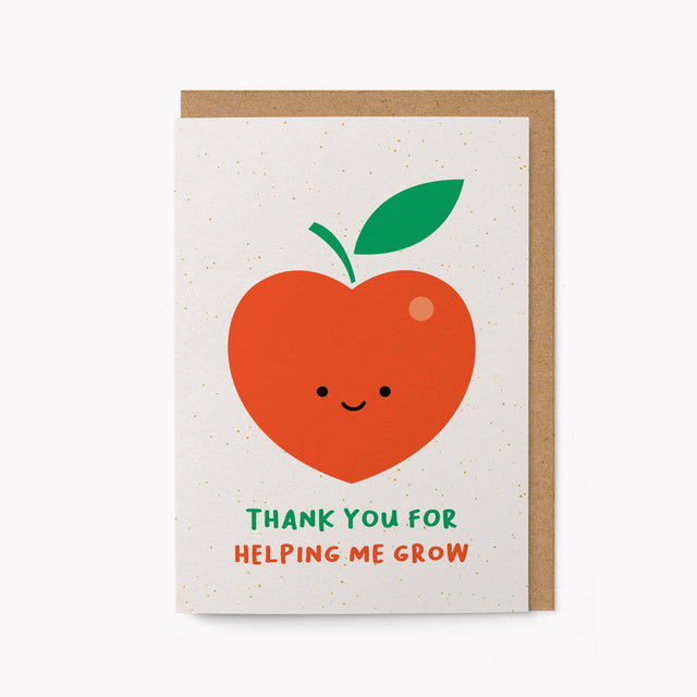 Thank You For Helping Me Grow Card