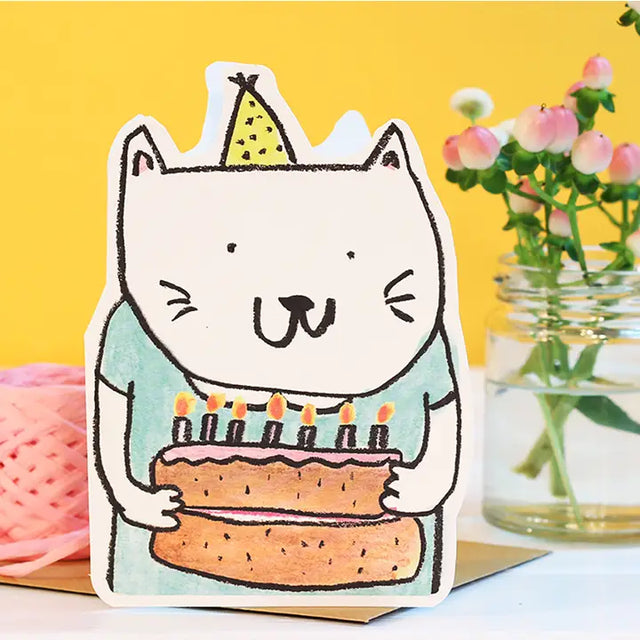 Cut Out Cat Cake Card