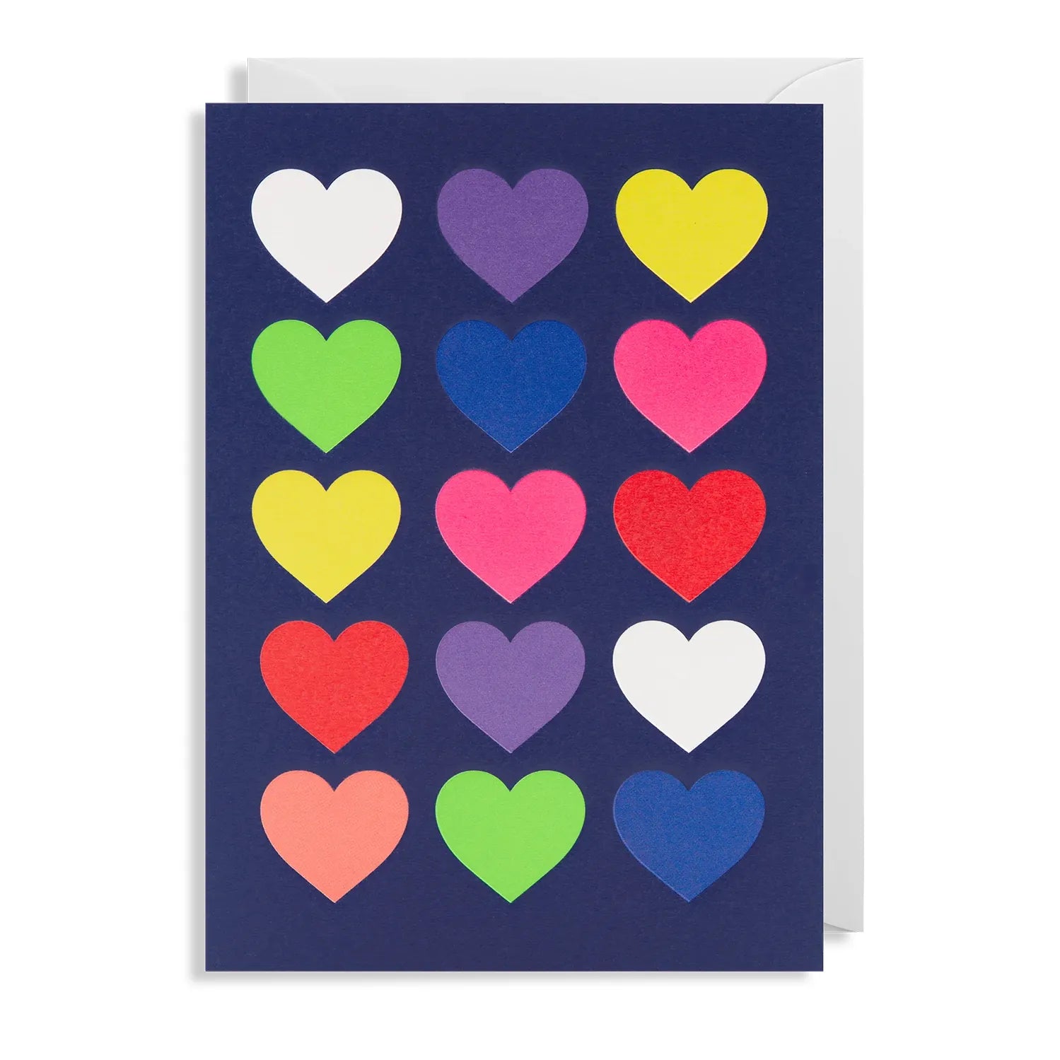 Multi Colour Heart Card