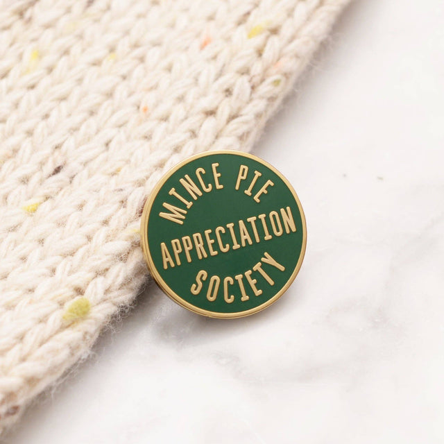 Green Mince Pie Appreciation Society Pin