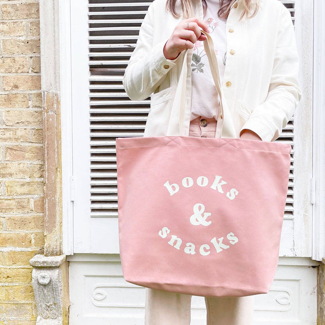 Pink Books & Snacks Bag