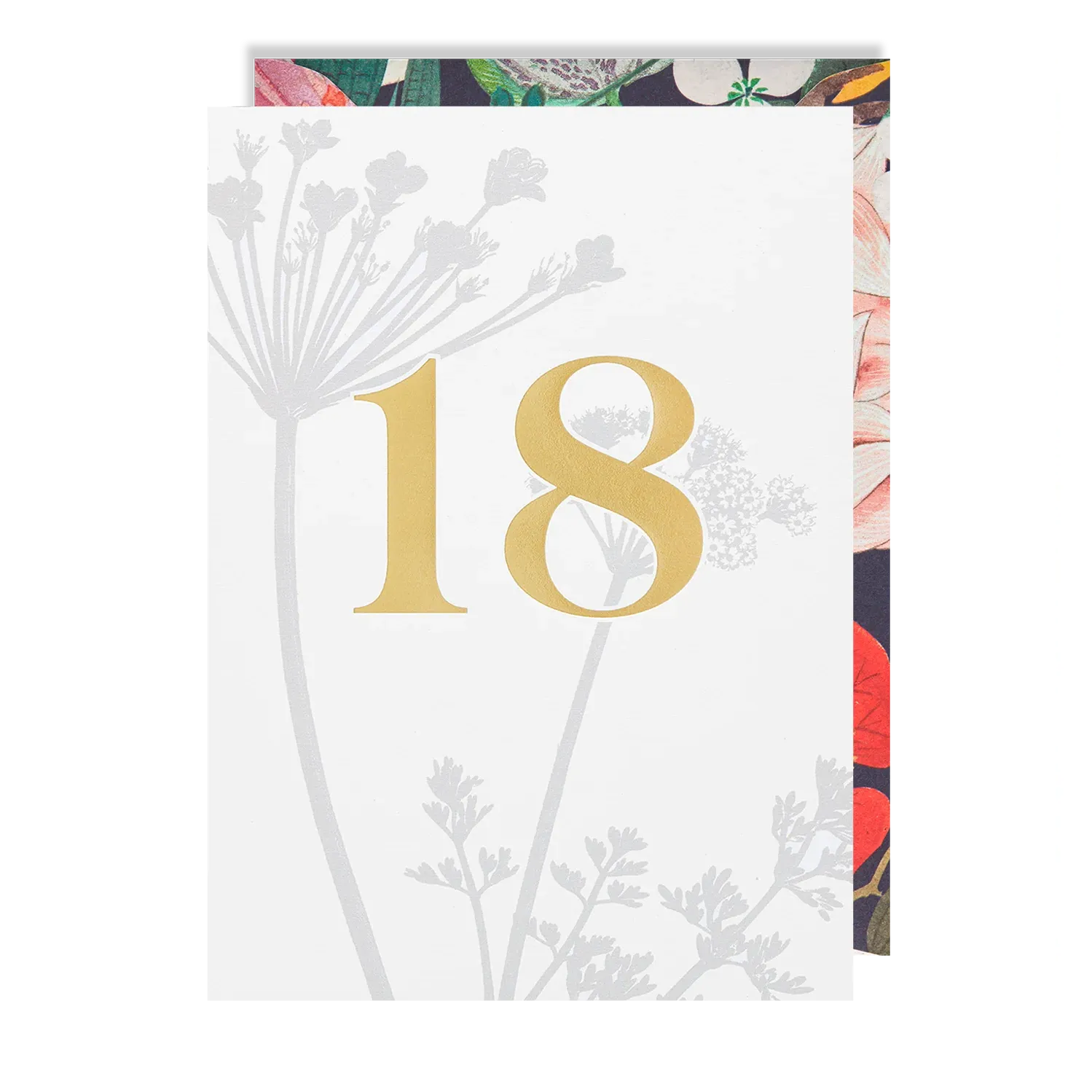 Age 18 Floral Birthday Card