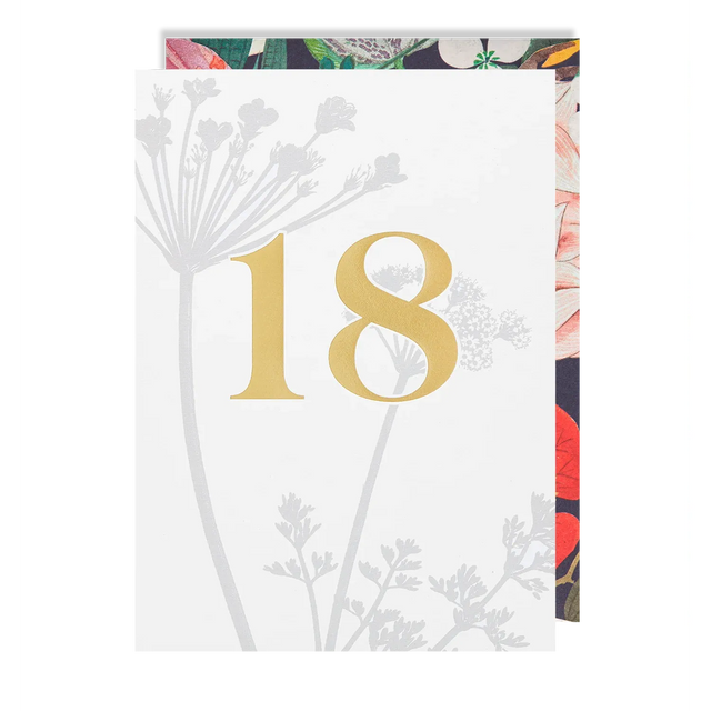 Age 18 Floral Birthday Card