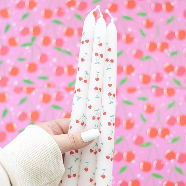 Heart Cherry Shaped Tapered Candles