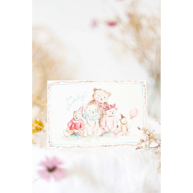 1st Birthday Bear Card