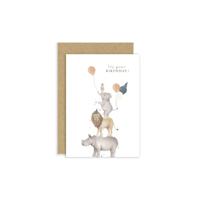 Safari Animals Birthday Card
