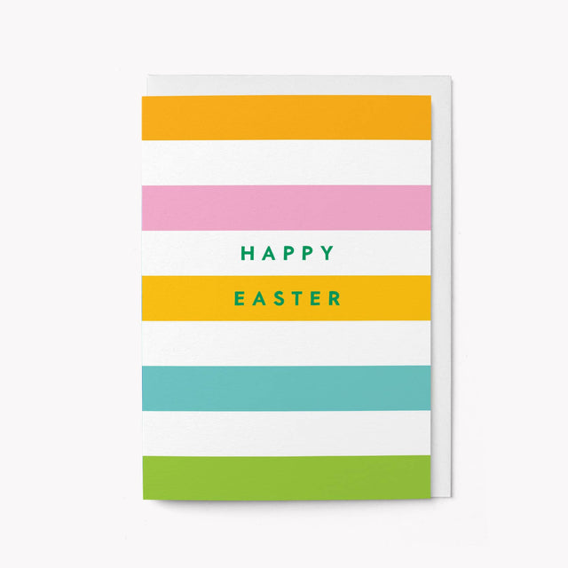 Happy Easter Stripe Card
