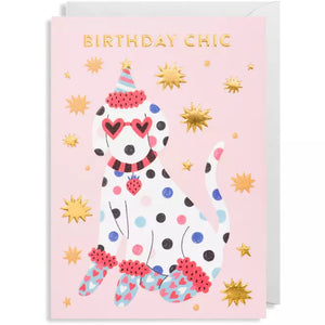 Birthday Chic Spotty Dog Card