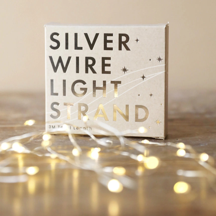 Silver LED Wire String Lights