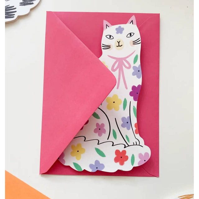 Sitting Kitty Floral Mother’s Day Card
