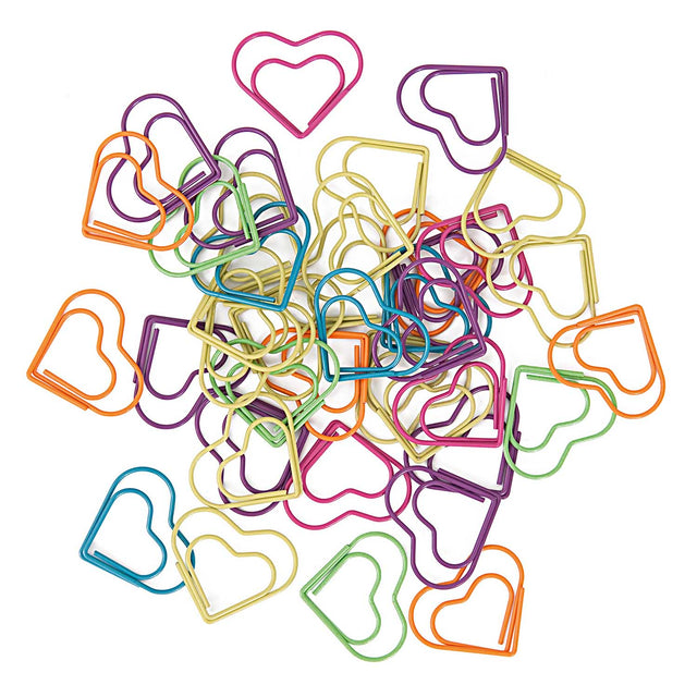 Rainbow Heart Paper Clips