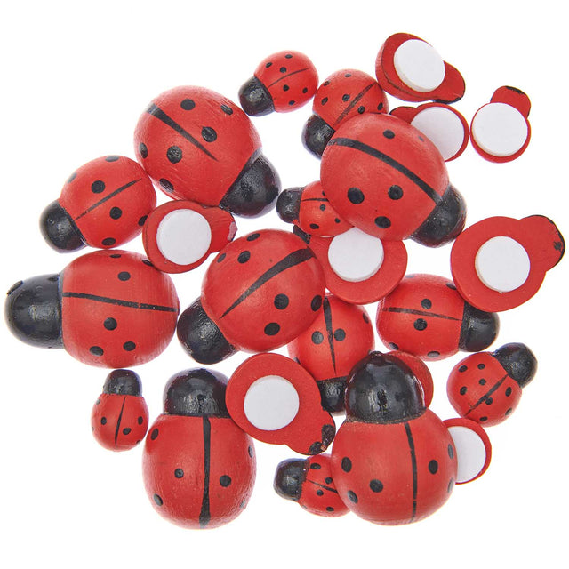 Ladybird Wooden Stickers