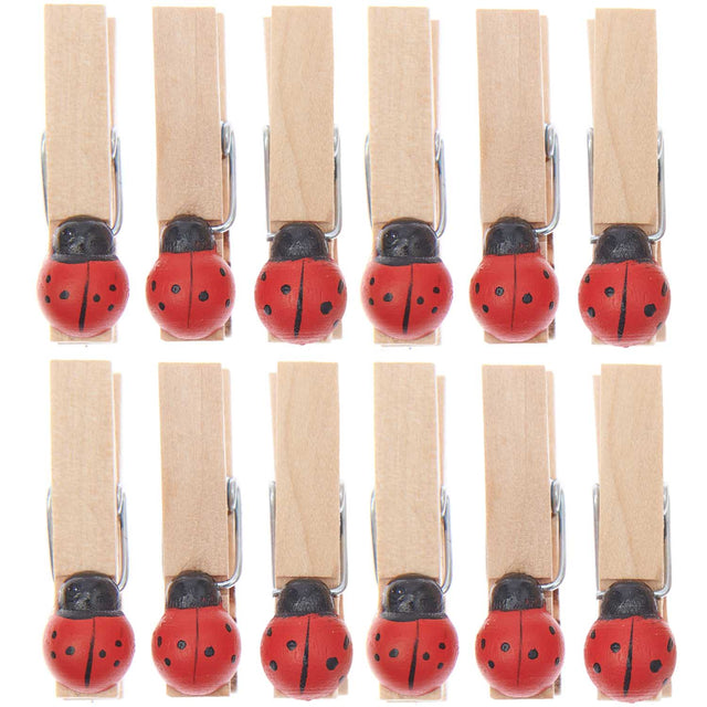 Ladybird Wooden Pegs