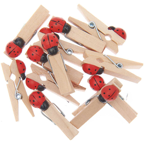 Ladybird Wooden Pegs