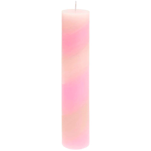 Striped Pink Candle