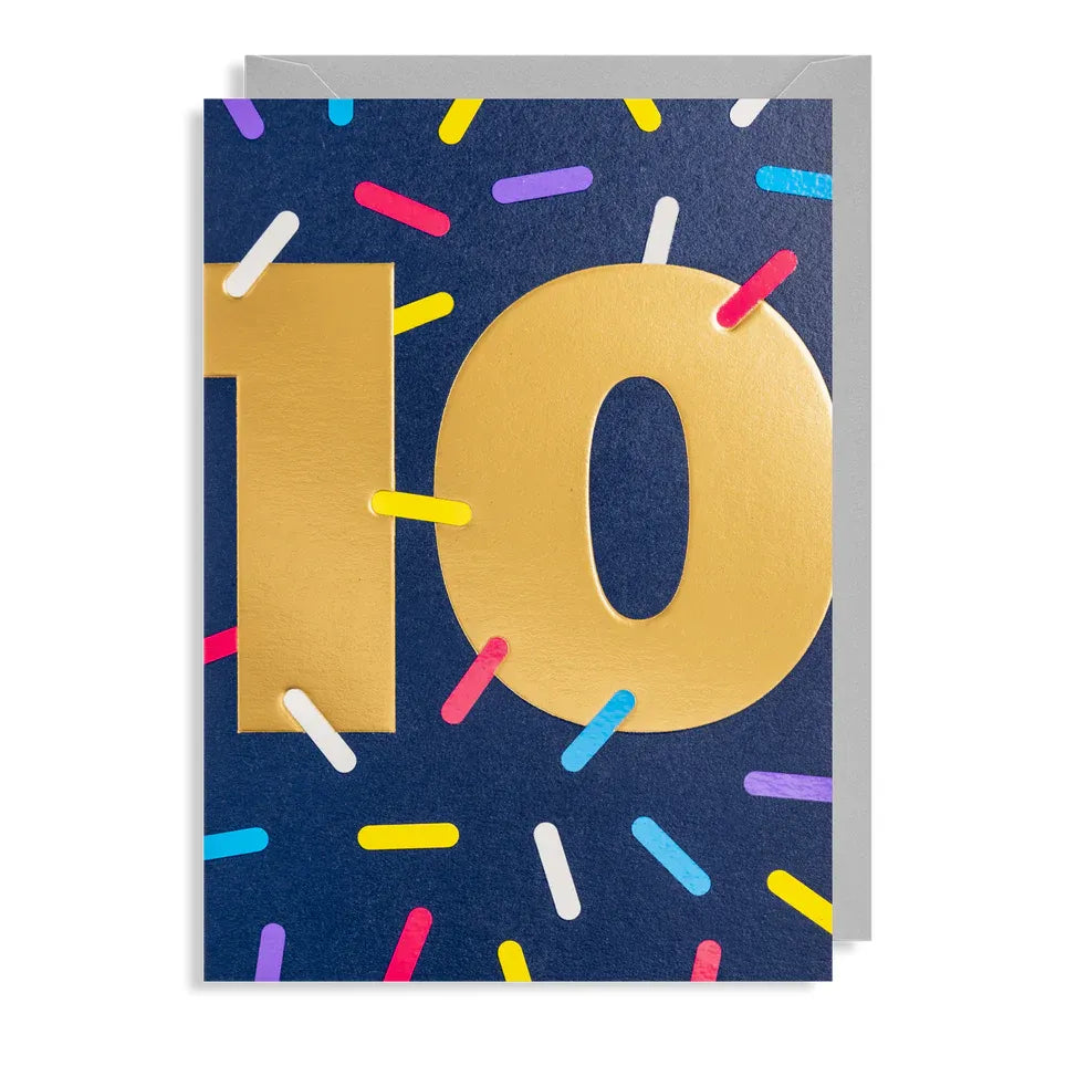 Age 10 Sprinkle Card