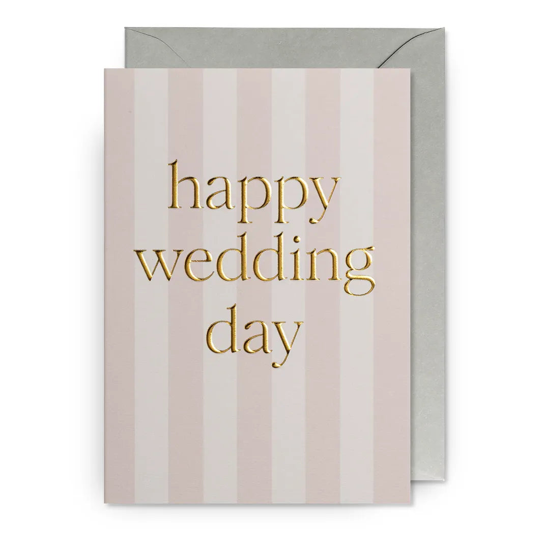 Pastel Striped Wedding Card